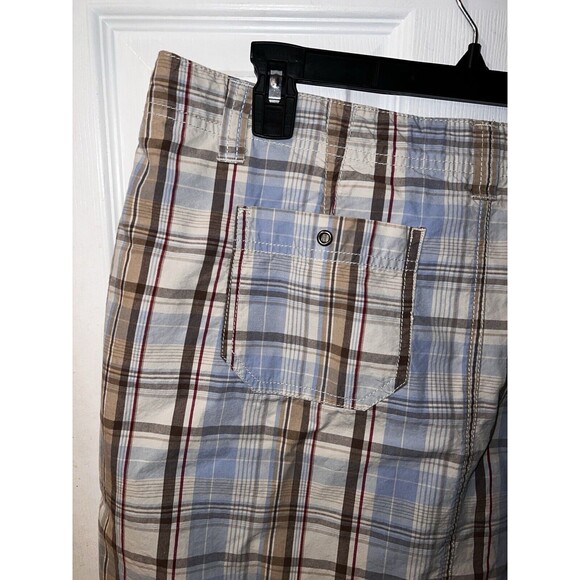 French Cuff Skort Womens 14 PLAID SCOOTER Skirt Cotton Preppy Pockets Casual - Picture 5 of 8